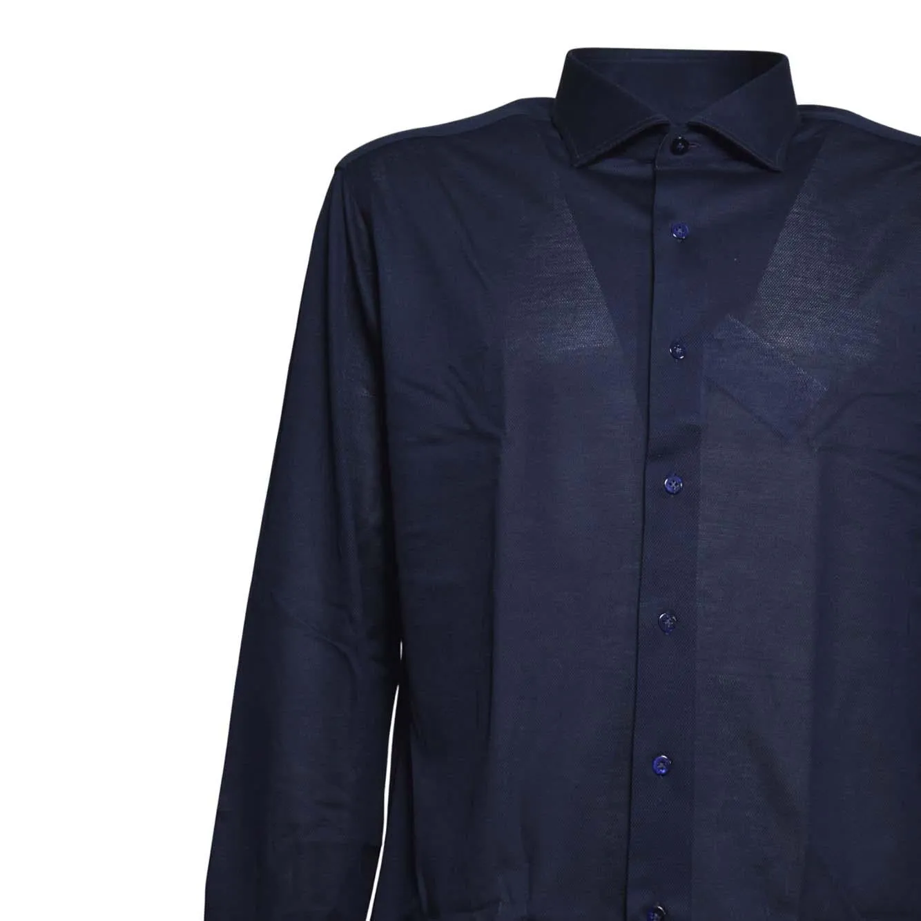 Boriello 22067 camicia piquet cotone blu