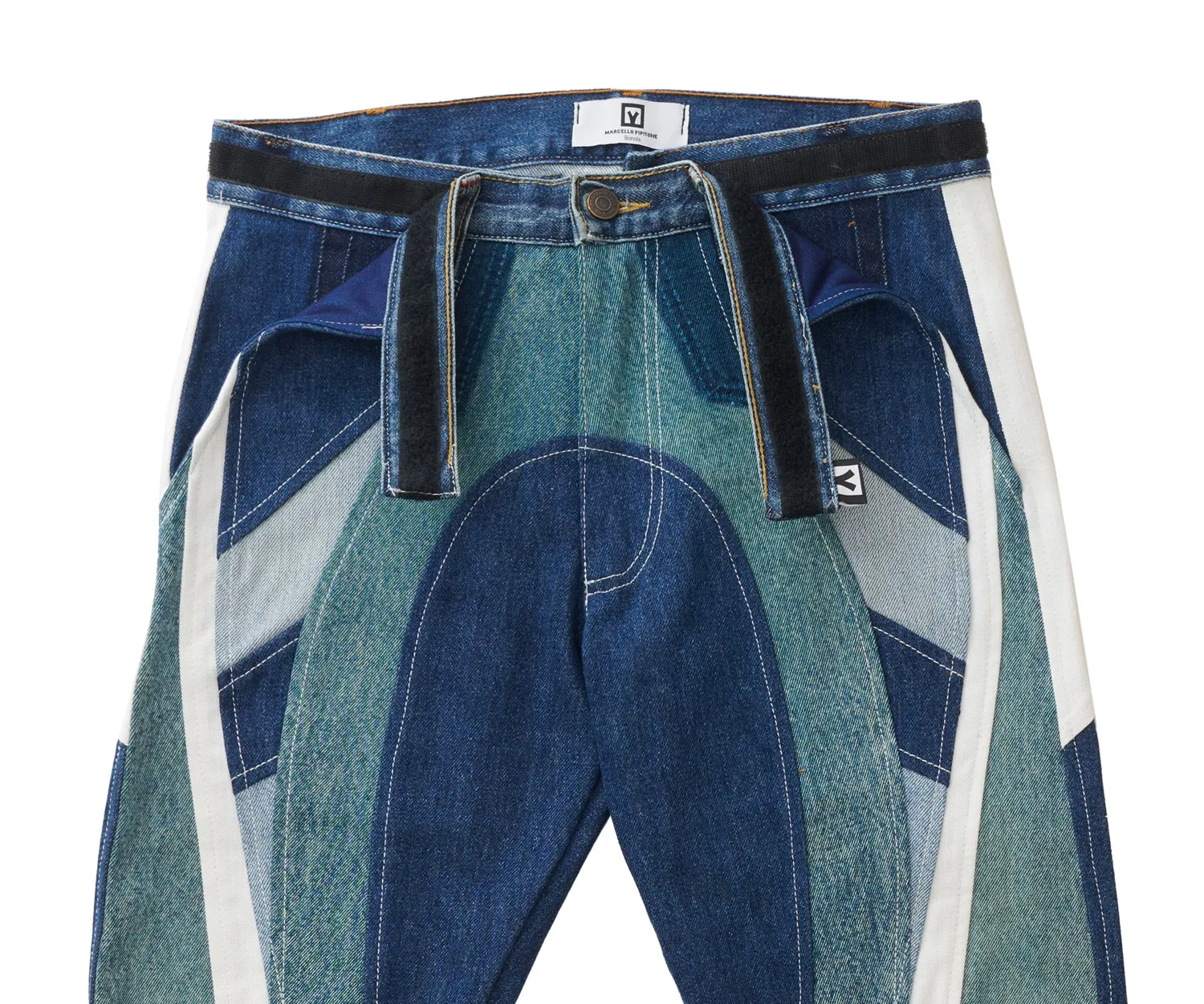 Marcello Pipitone Olimpia 1 jeans loose multicolor riciclato