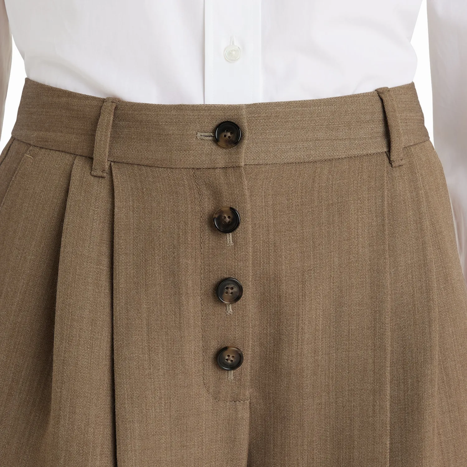 Ports 1961 PW426TWL01 pantaloni palazzo camel 36 lana
