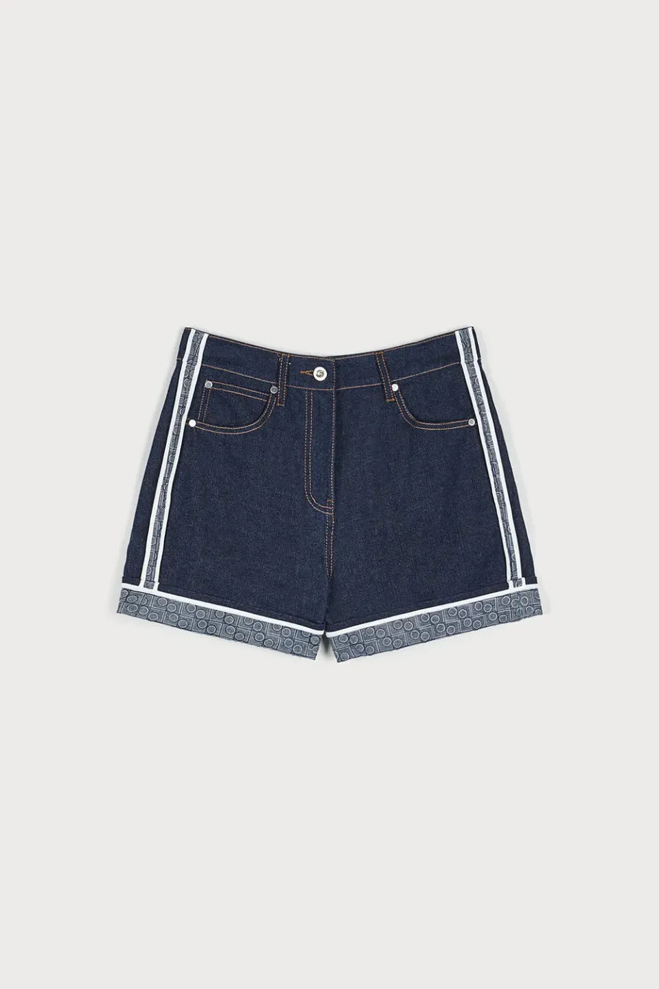 Ports 1961 P Logo shorts denim blu jeans