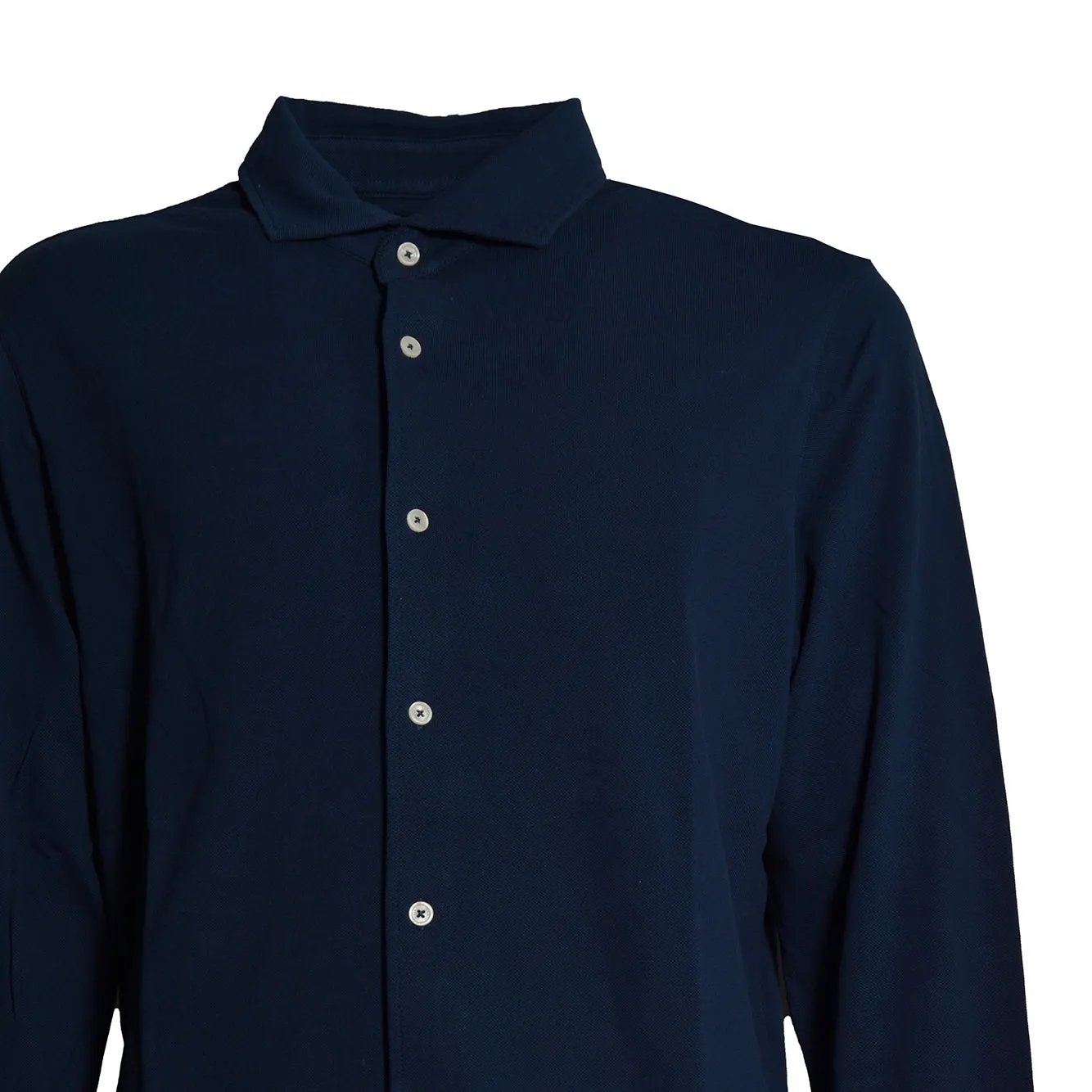 Saint Barth AMF0001 Amalfi camicia blu navy elasticizzata