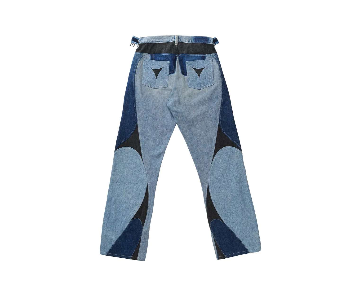 Marcello Pipitone Milano 1 jeans baggy nero blu riciclato
