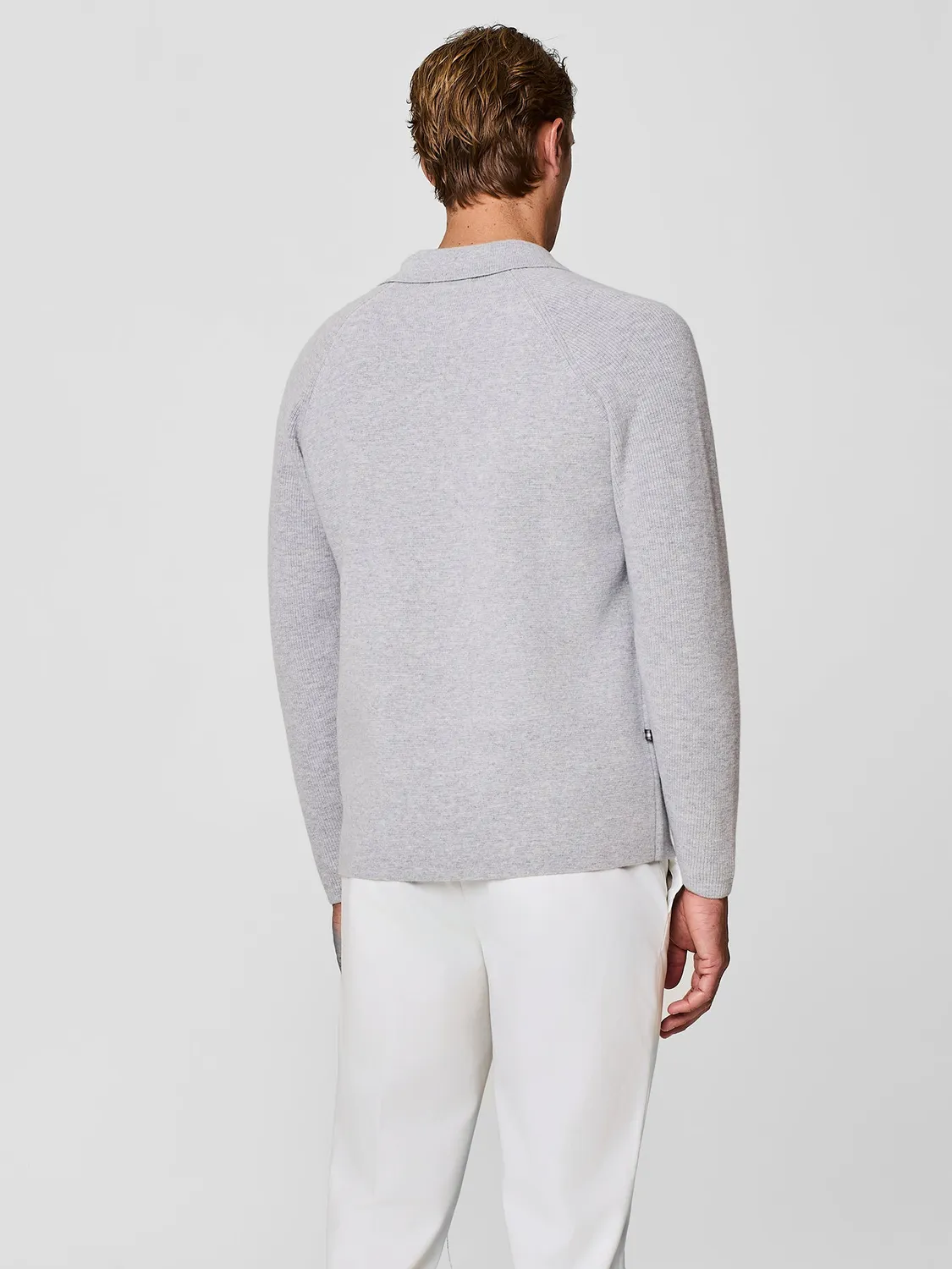 Paul Taylor camicia maglia lana angora grigio chiaro
