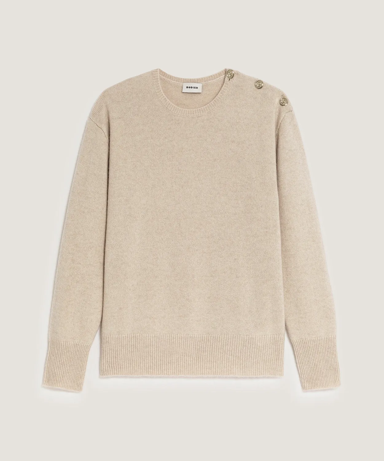 Rodier Maglione Cashmere Oversize Crema S-XL