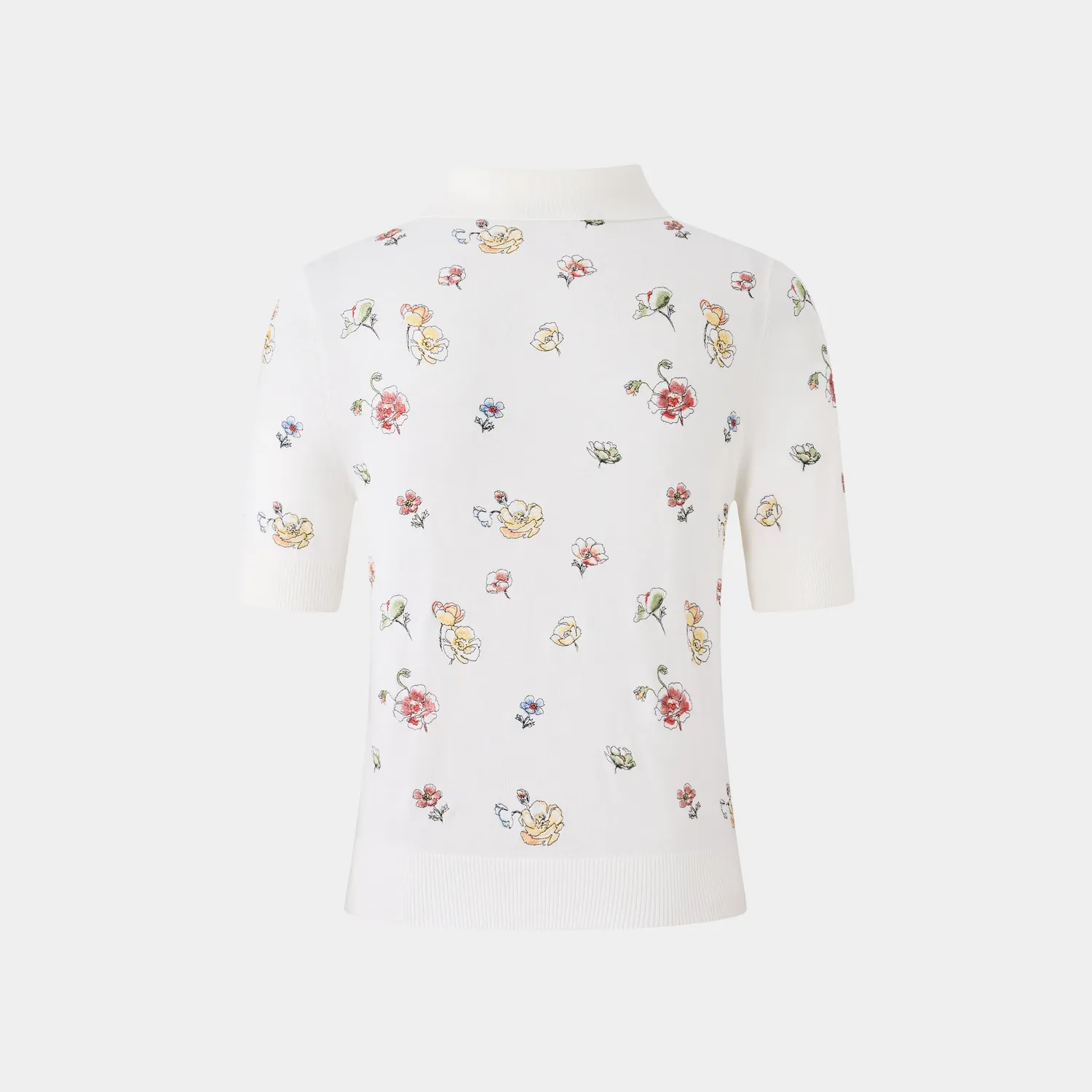 PORTS Floral Breeze polo floreale crema