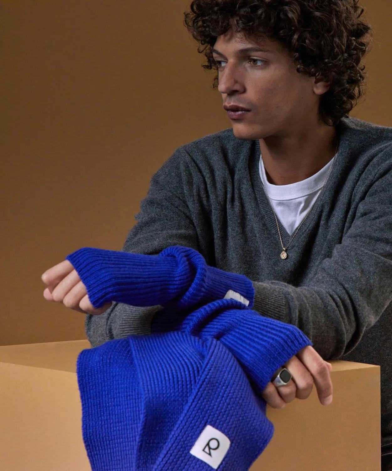Rodier Maglione Cashmere Scollo V Grigio Medio