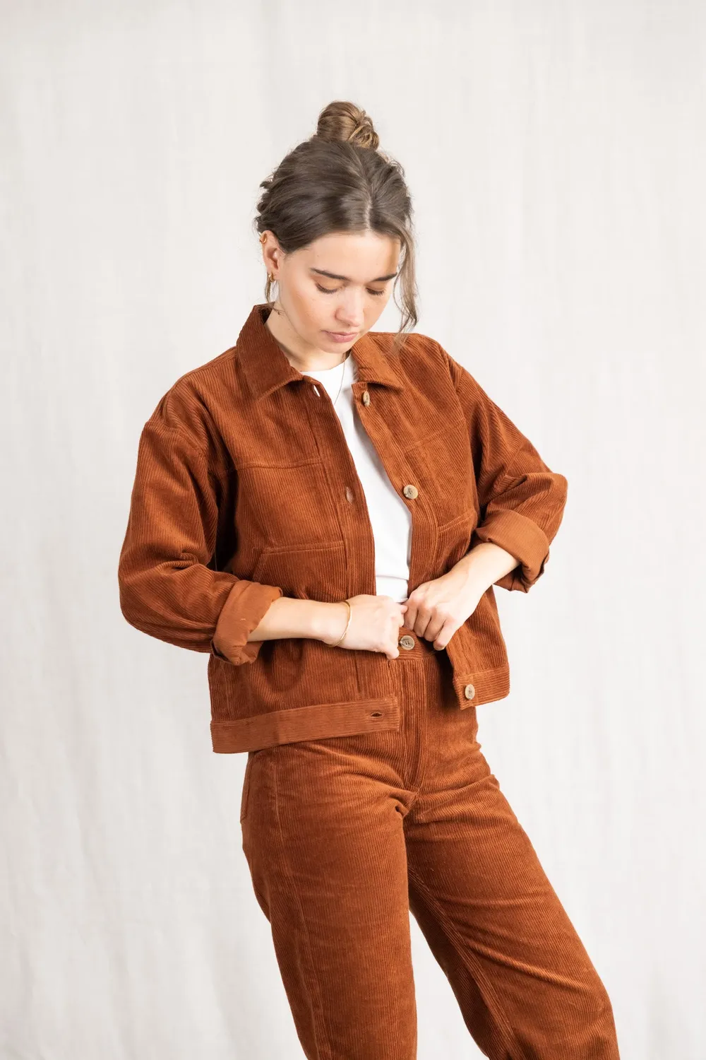 Jyoti Nariyal Masala giacca velluto cotone boxy