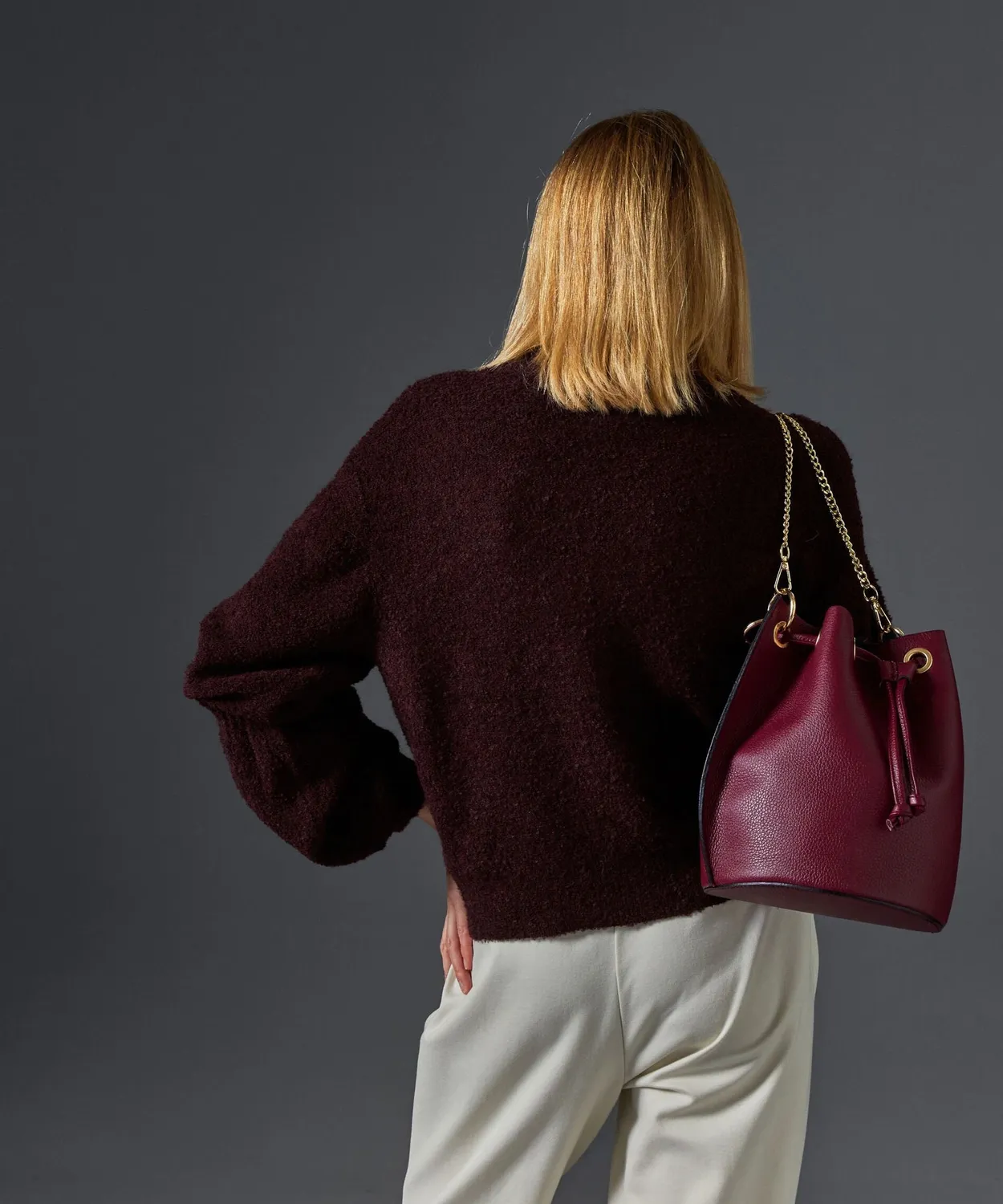 Rodier Maglia Corta Collo Alto Bordeaux Maniche Sbuffo