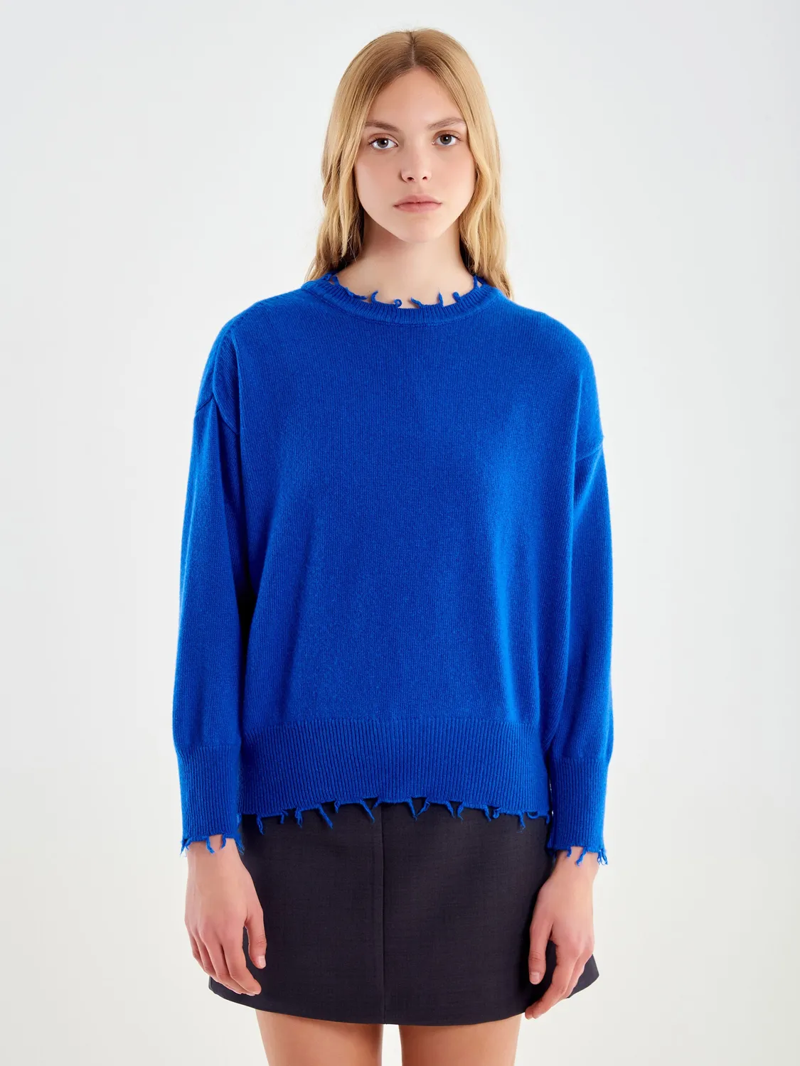 Vicolo pull con rotture misto lana cashmere