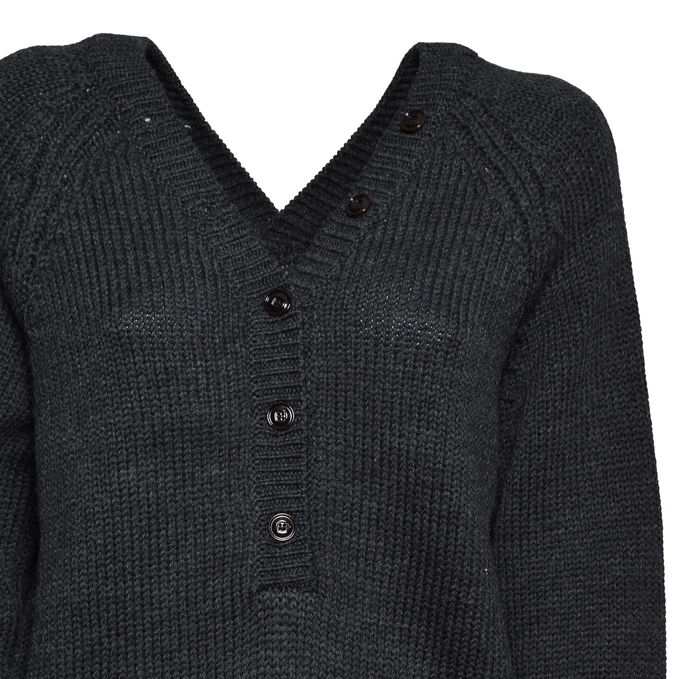 Our Legacy W4263CC cardigan antracite merino henley