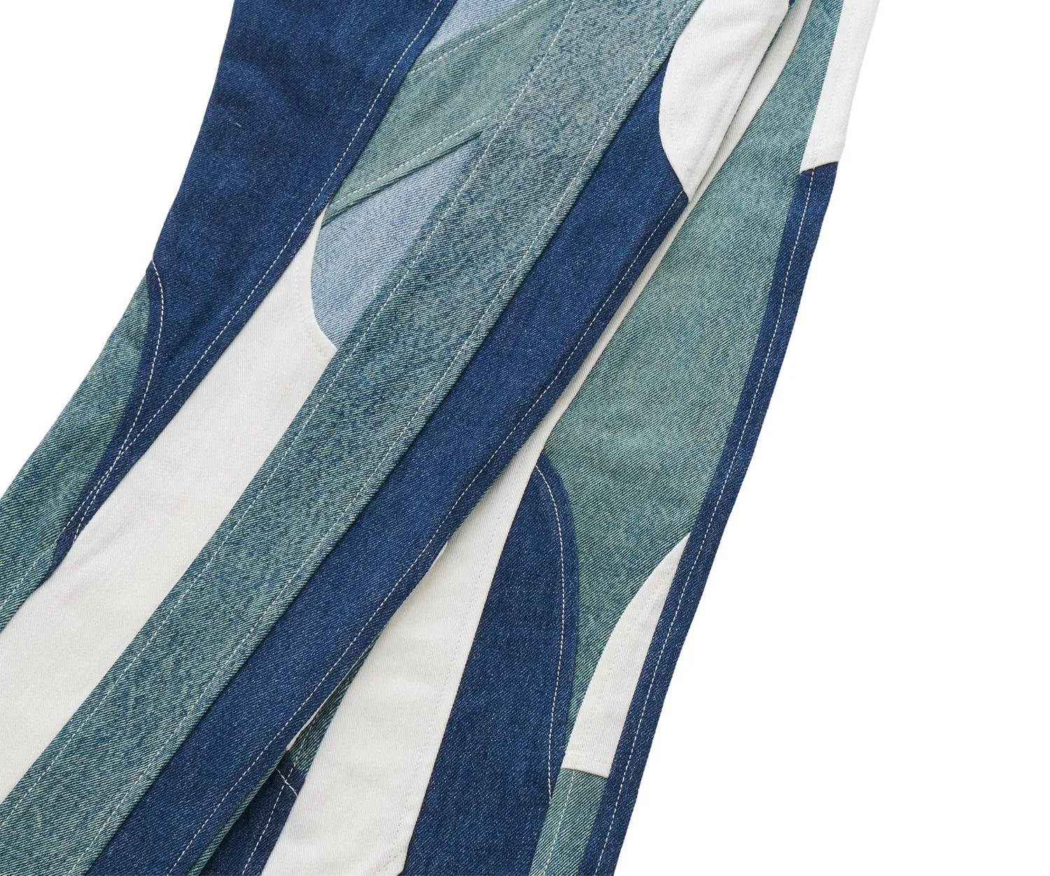 Marcello Pipitone Olimpia 1 jeans loose multicolor riciclato