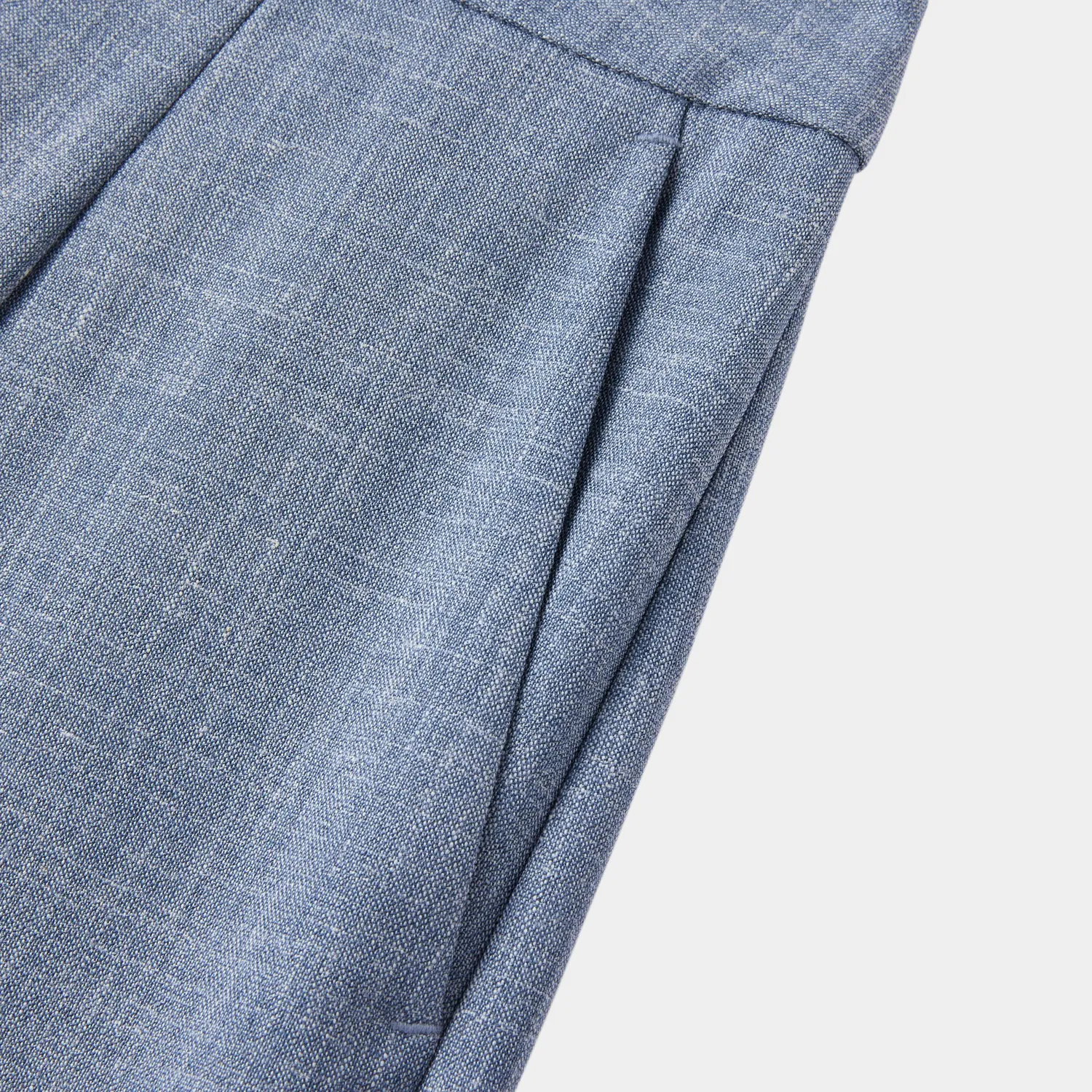 Ports Azure Shorts Blu Pieghe Lana Seta