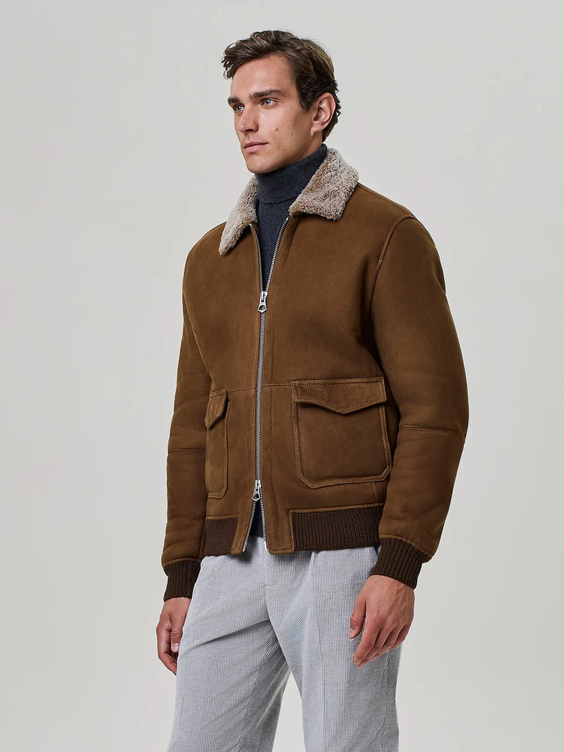 Paul Taylor Giubbino Montone Shearling Rust