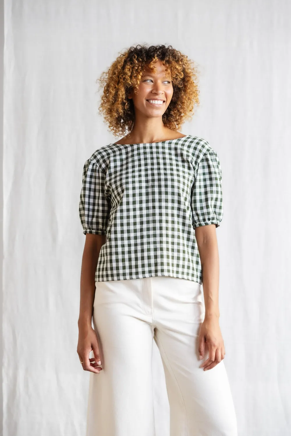 Jyoti Kalira Blusa Cotone Quadri Reversibile