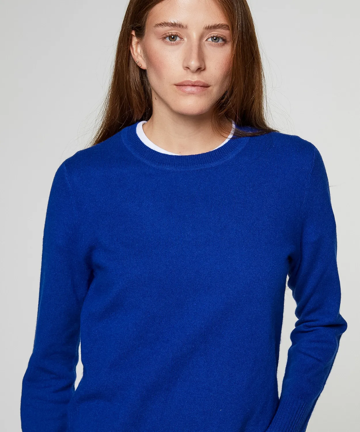 Rodier girocollo maglione in cashmere oltremare