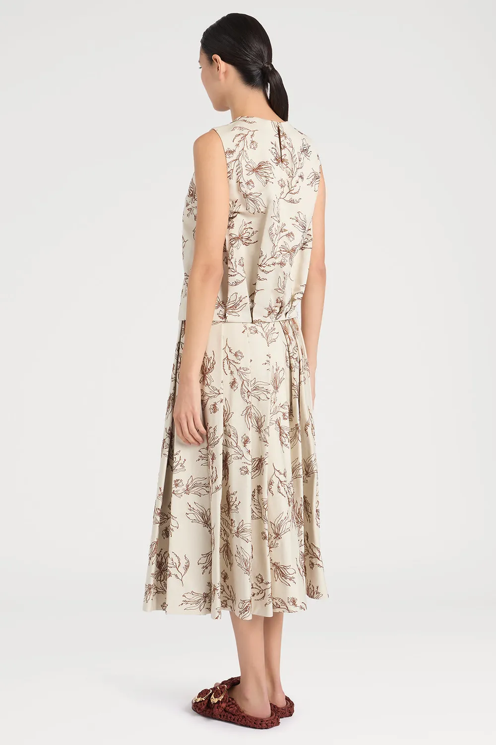Ports 1961 Floral Embroidered top floreale smanicato