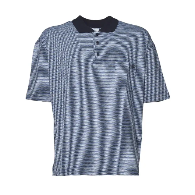 Etro Roma MRMD001599JR503 polo blu righe cotone