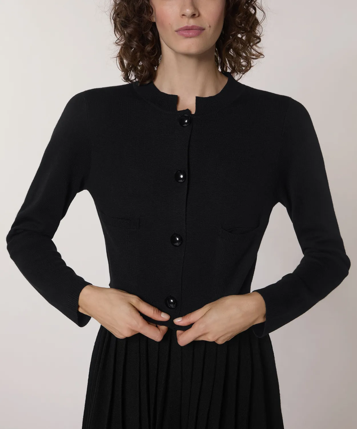 Rodier Giacca corta giacca in maglia nera