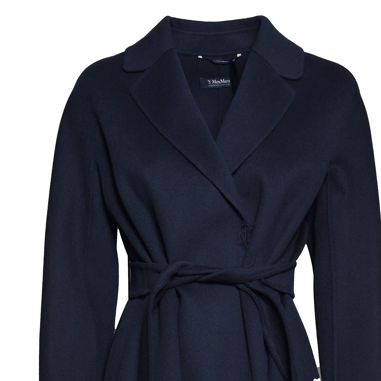 Max Mara Esturia cappotto lana blu notte pura lana