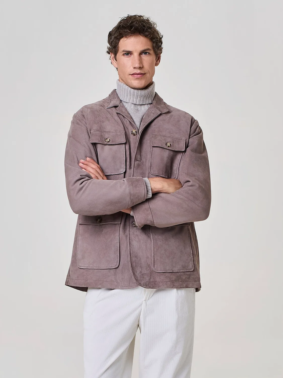 Paul Taylor Giacca Field Camoscio Rust Pelle Foderata