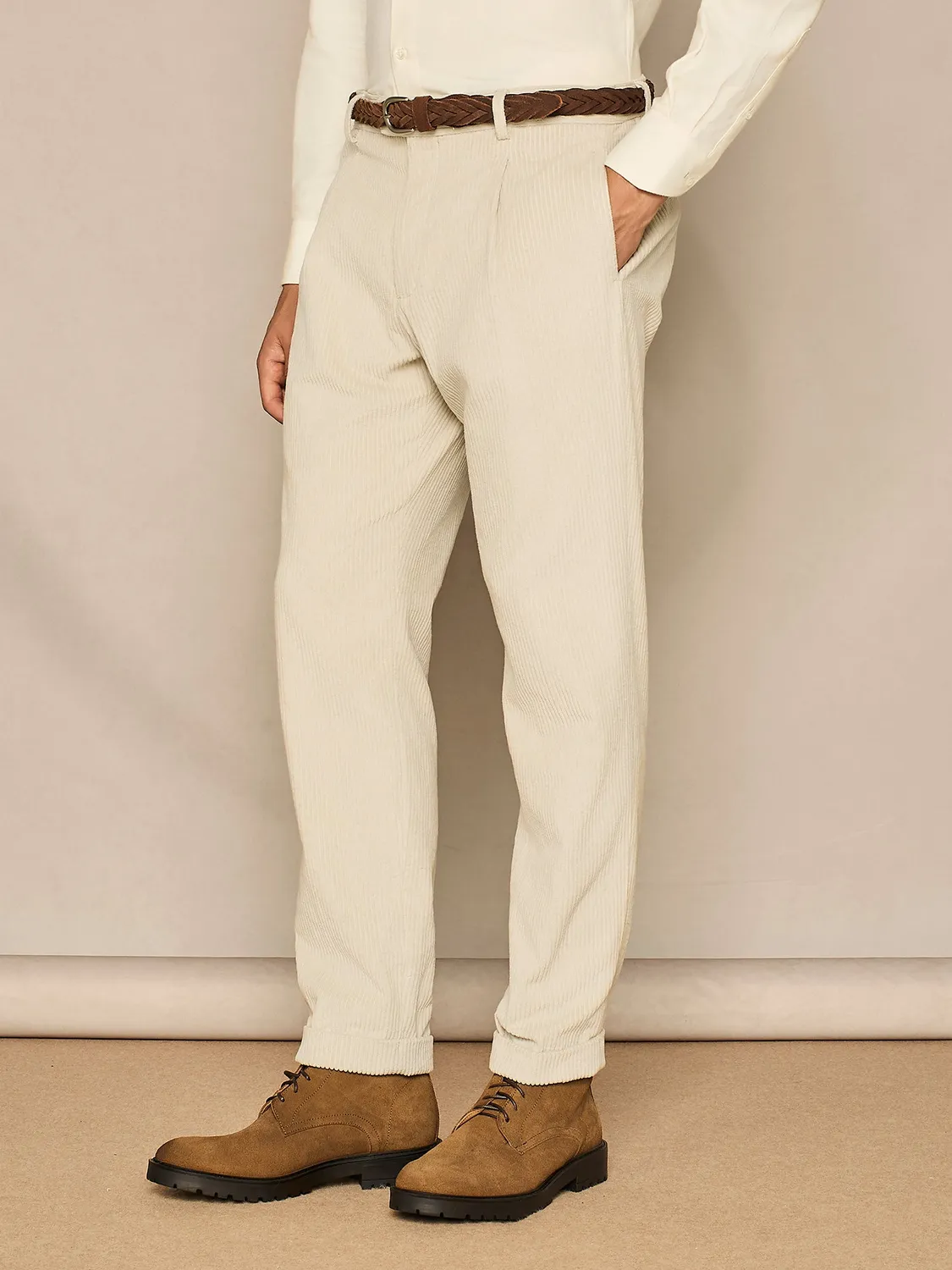 Paul Taylor Pantalone Wide Fit Velluto Ghiaccio