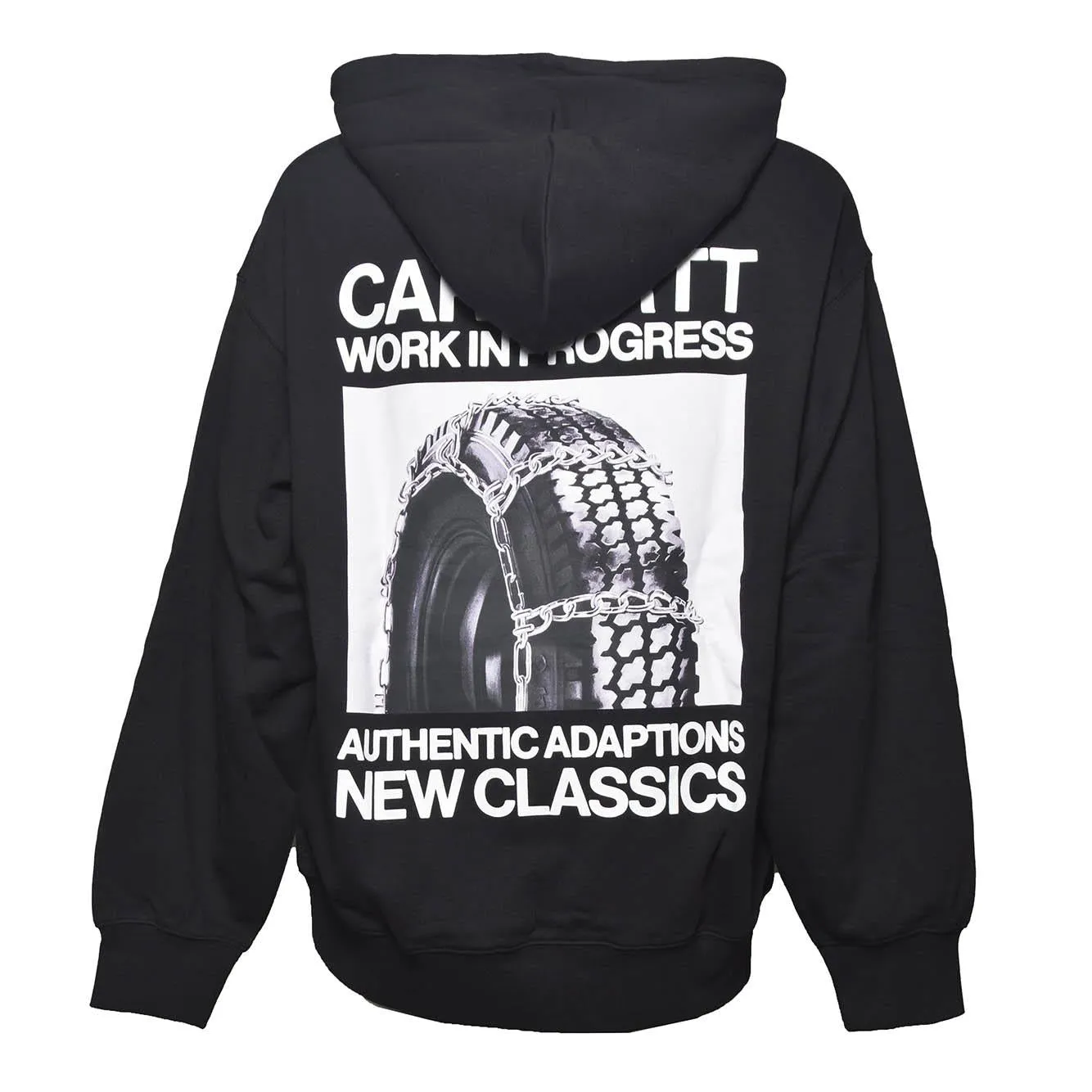 Carhartt WIP I036374 felpa nera cappuccio Hamilton