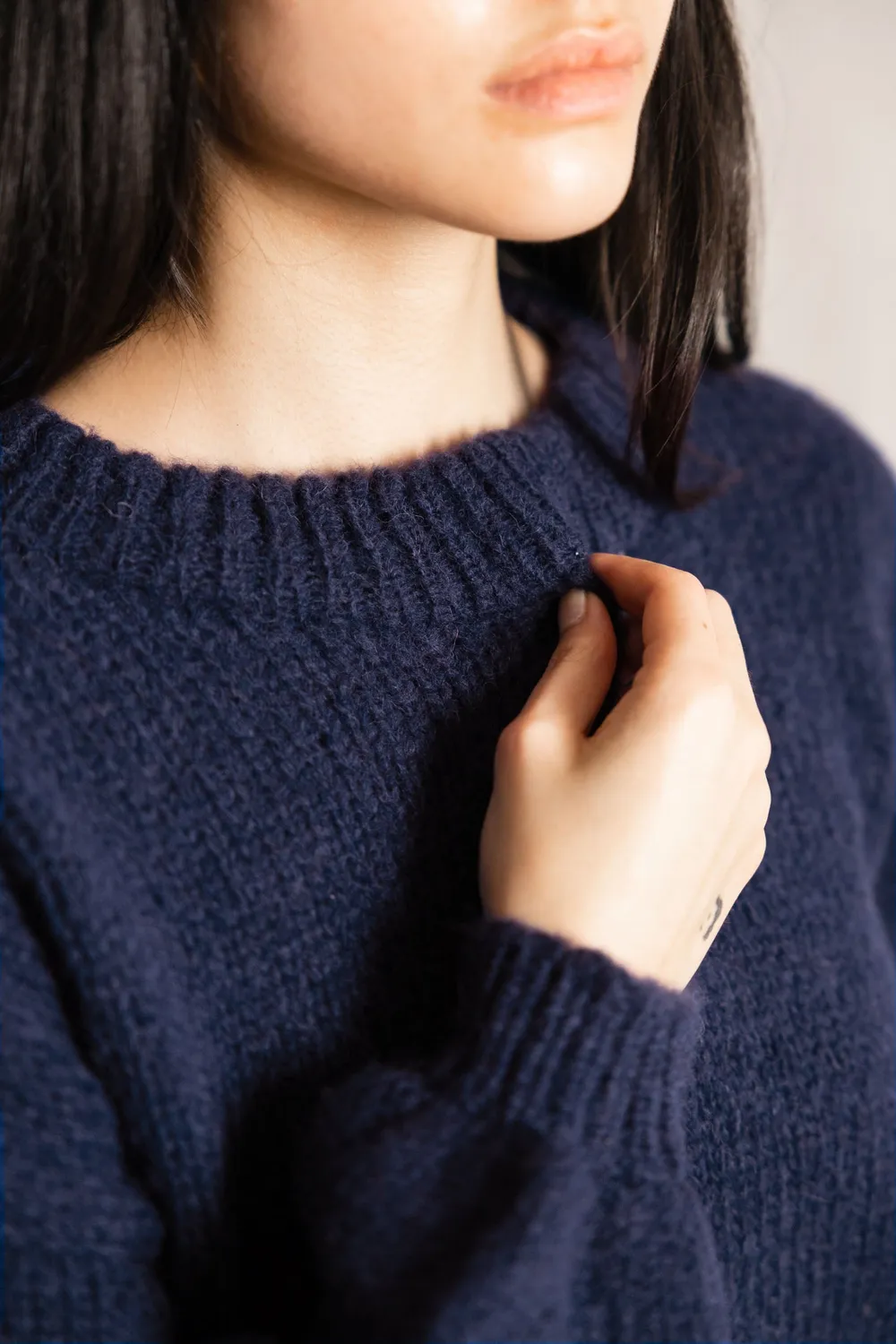 Jyoti Lupuna maglione baby alpaca blu navy