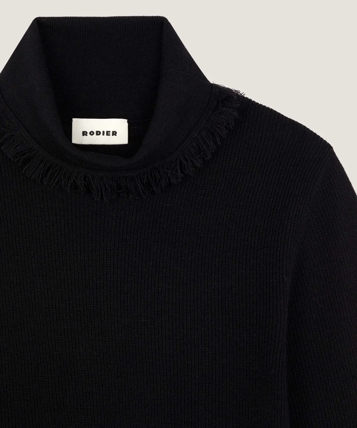 Rodier maglione dolcevita nero maniche corte