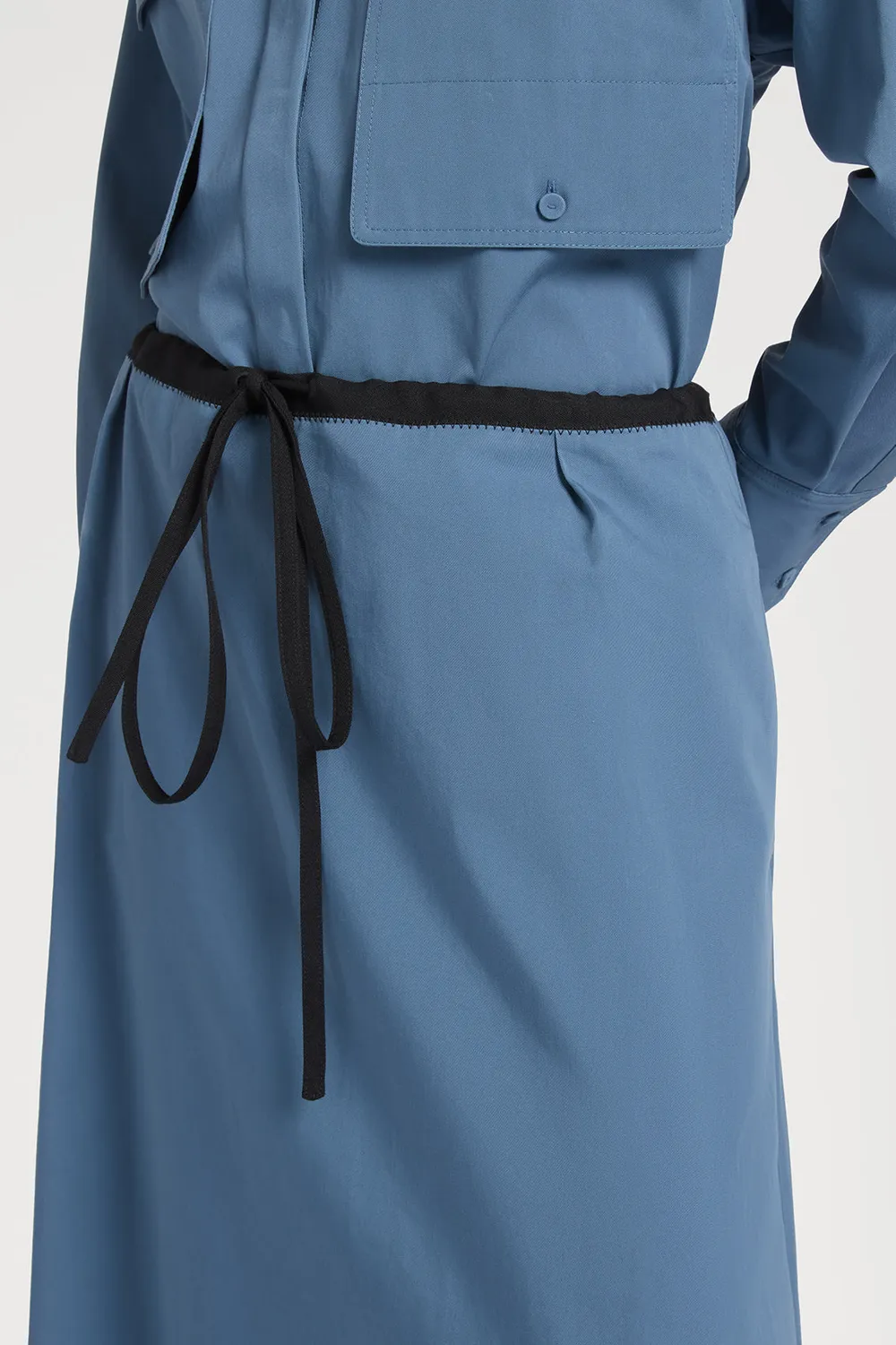 Ports 1961 Blue Skirt gonna blu grigia fiocco nero rifinita
