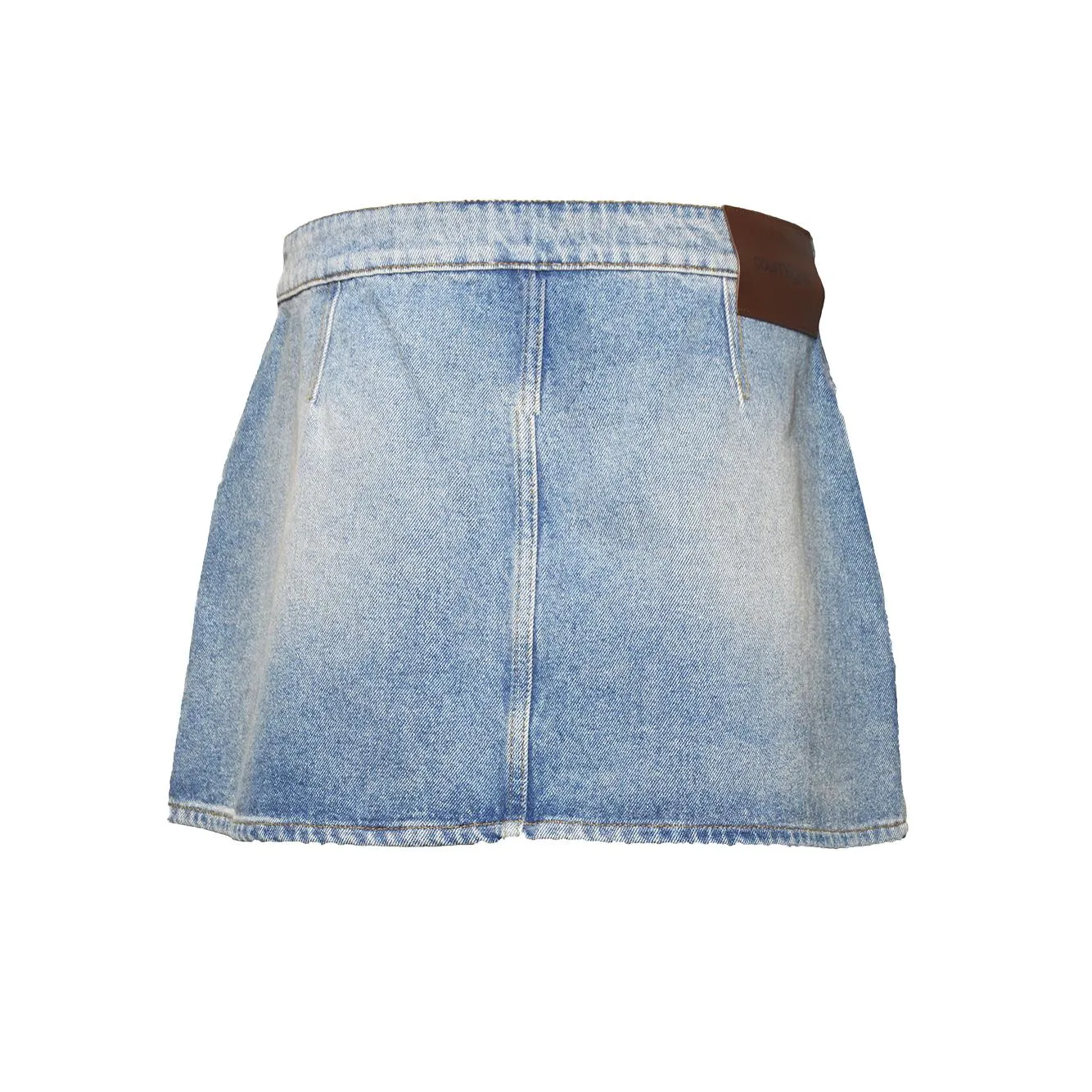 Courregès Signature minigonna denim blu 100% cotone