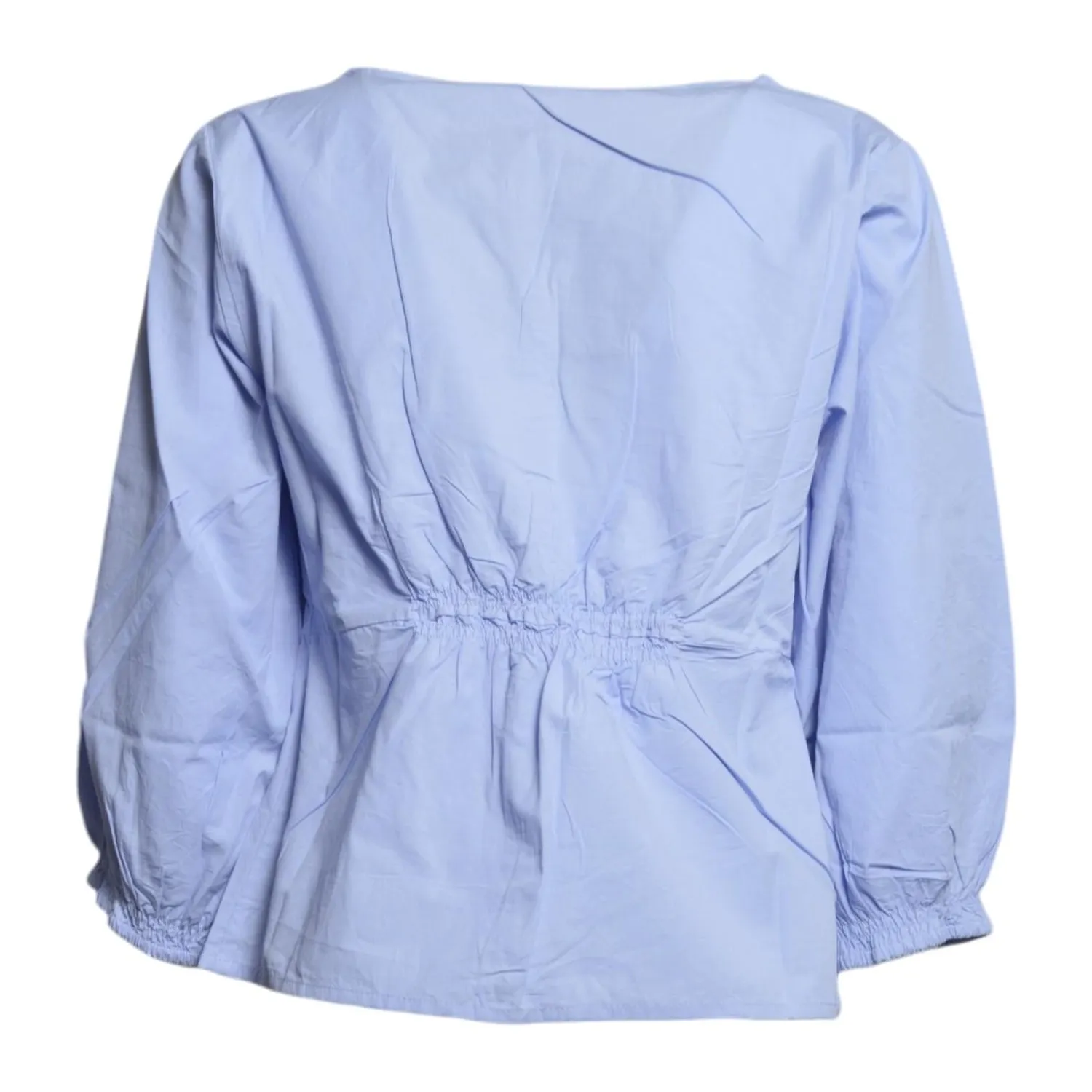 Merci Dahlia DAHLIASKY blusa azzurra cotone