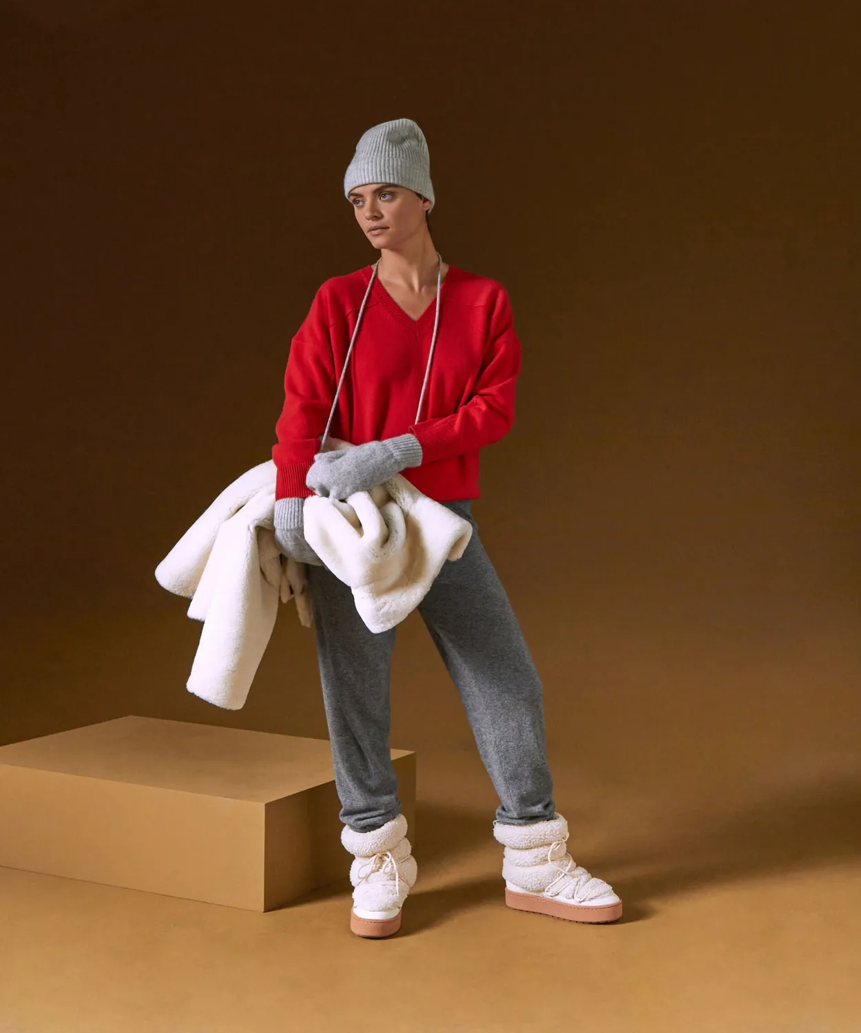 Rodier Pantaloni Cashmere Dritti Grigio Medio