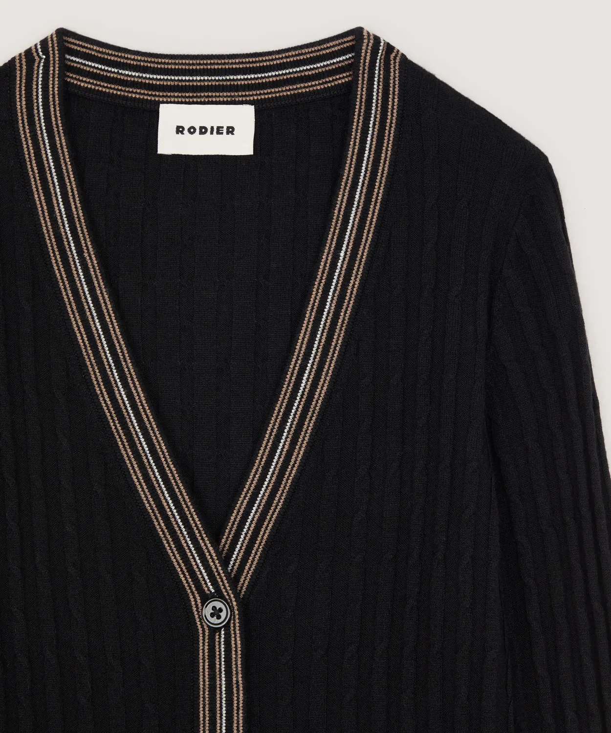 Rodier Cardigan a trecce cardigan nero S