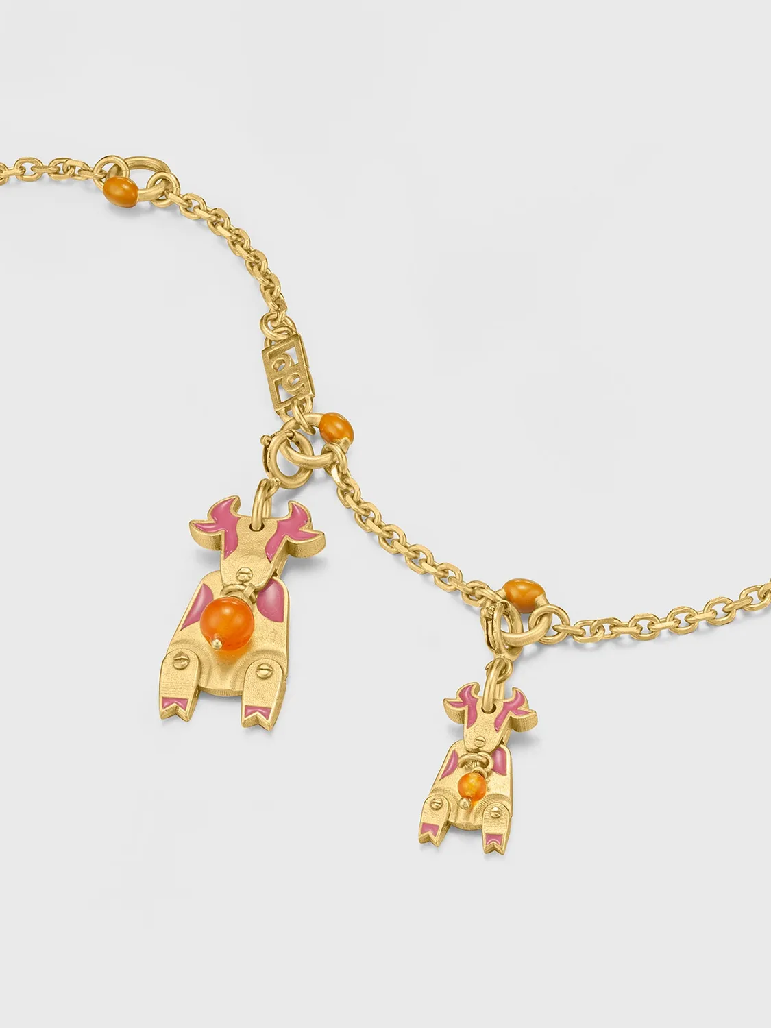 Ports Ox Charm bracciale oro con doppi charms bue