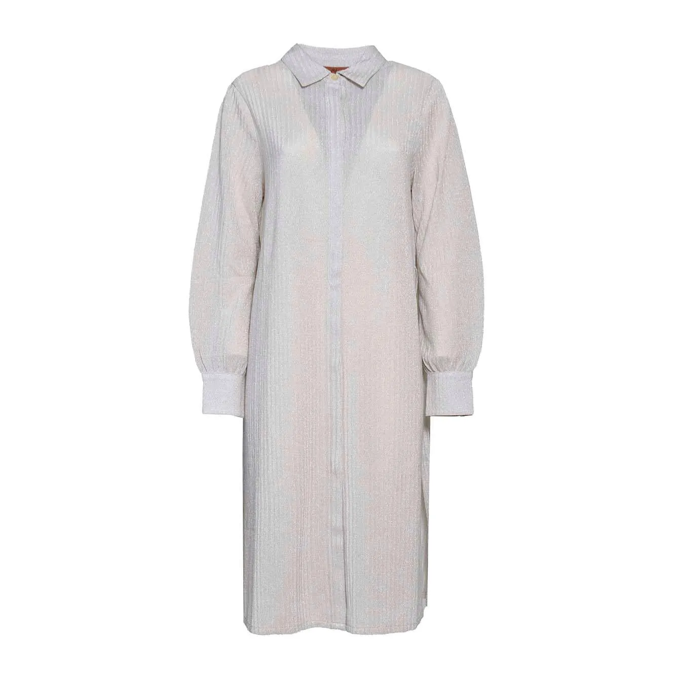 Missoni DS23WG6BBR00WN abito chemisier beige 44 lamè