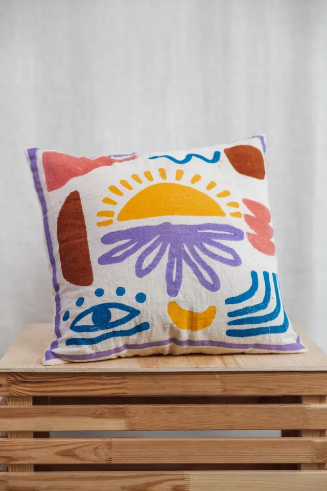 Jyoti Sooraj federa cotone multicolore blockprint