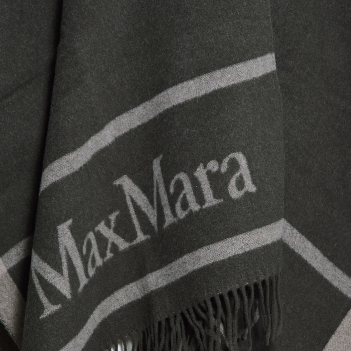 MaxMara Hilde mantella verde scuro lana