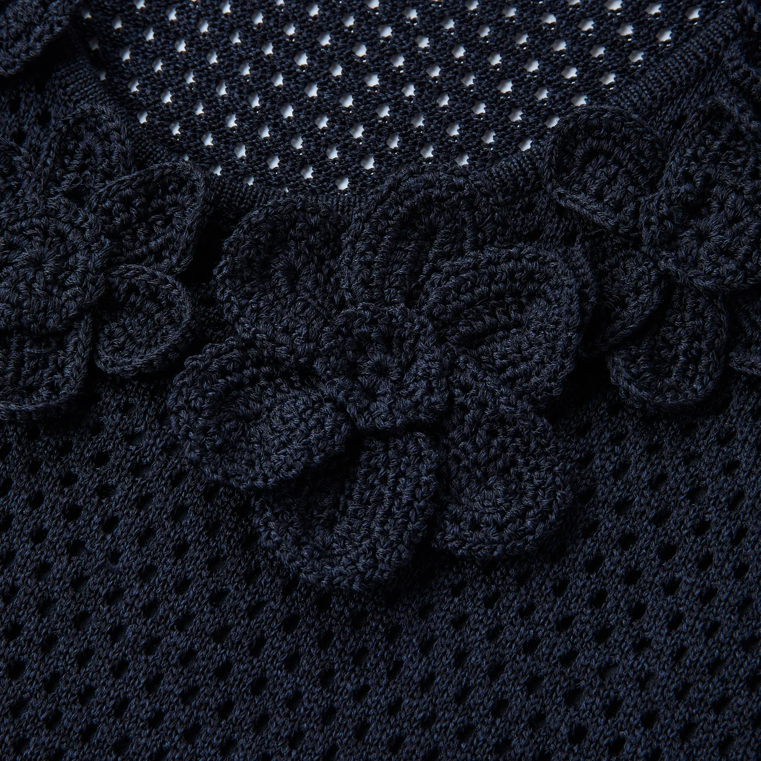 PORTS Ruffled Navy Elegance abito blu navy S con ruches
