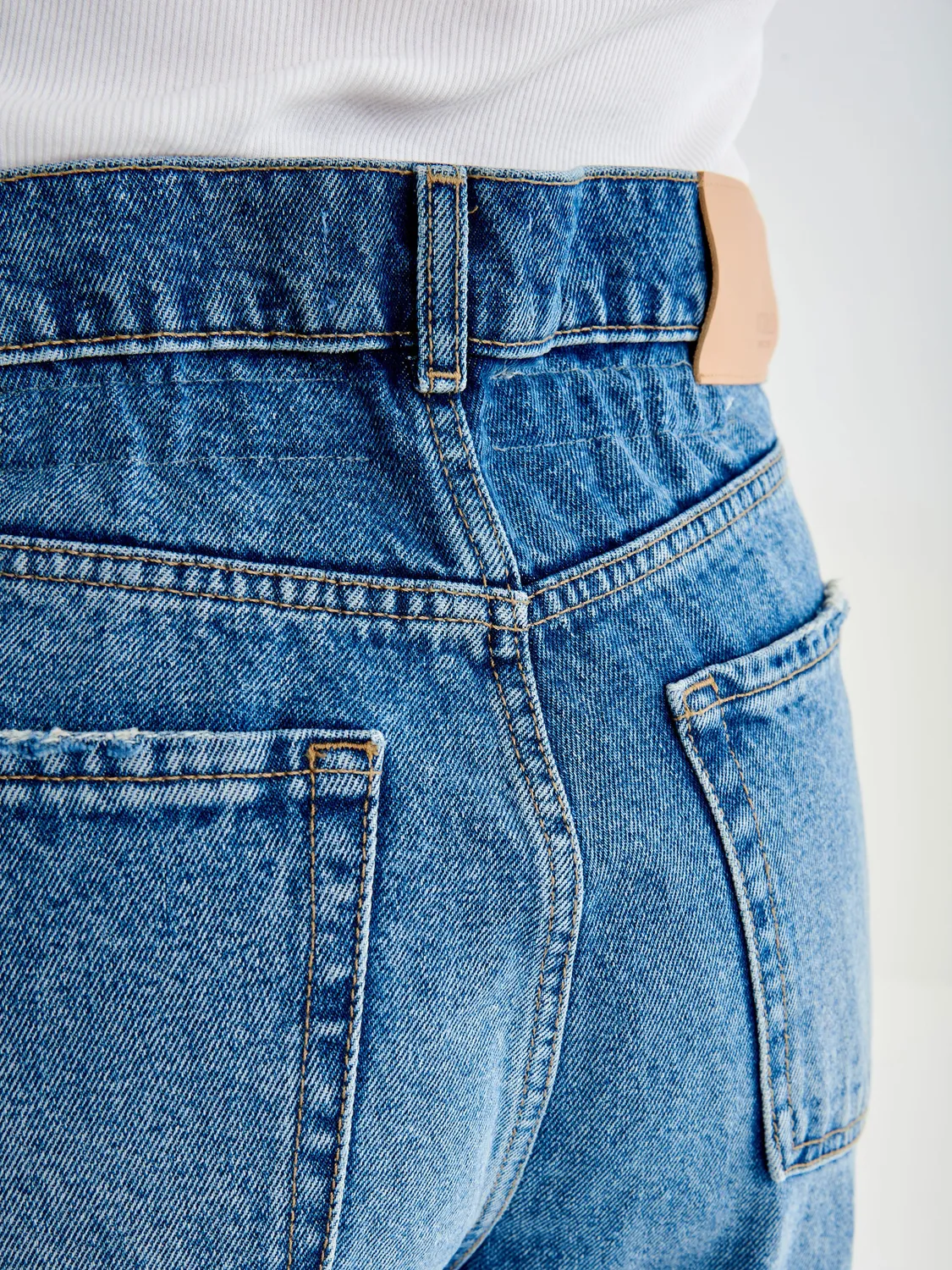 VICOLO Jeans Bernadette loose fit blu cotone