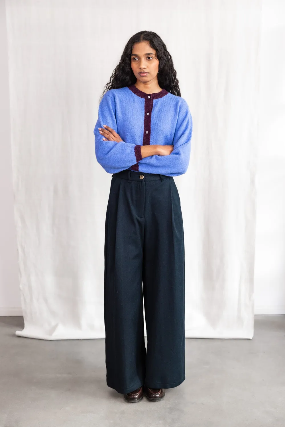 Jyoti - Fair Works Anaar pantaloni palazzo neri cotone
