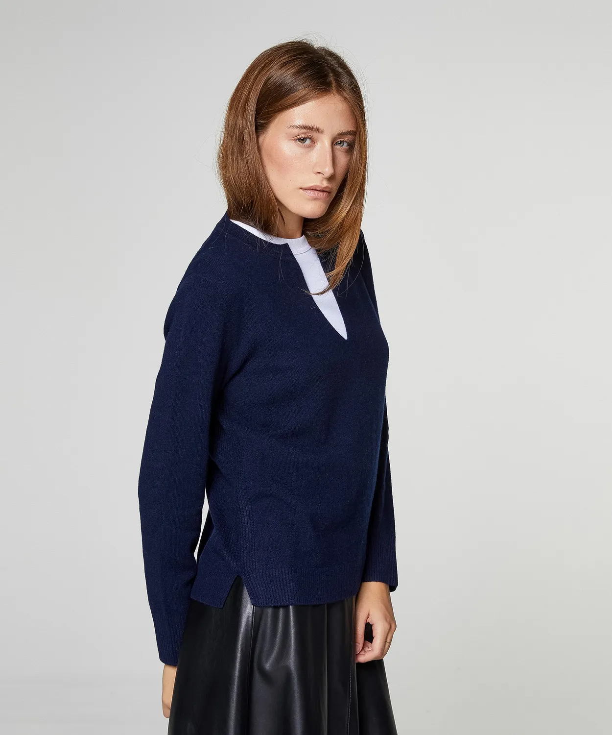 Rodier maglia cashmere donna tunisino blu marino