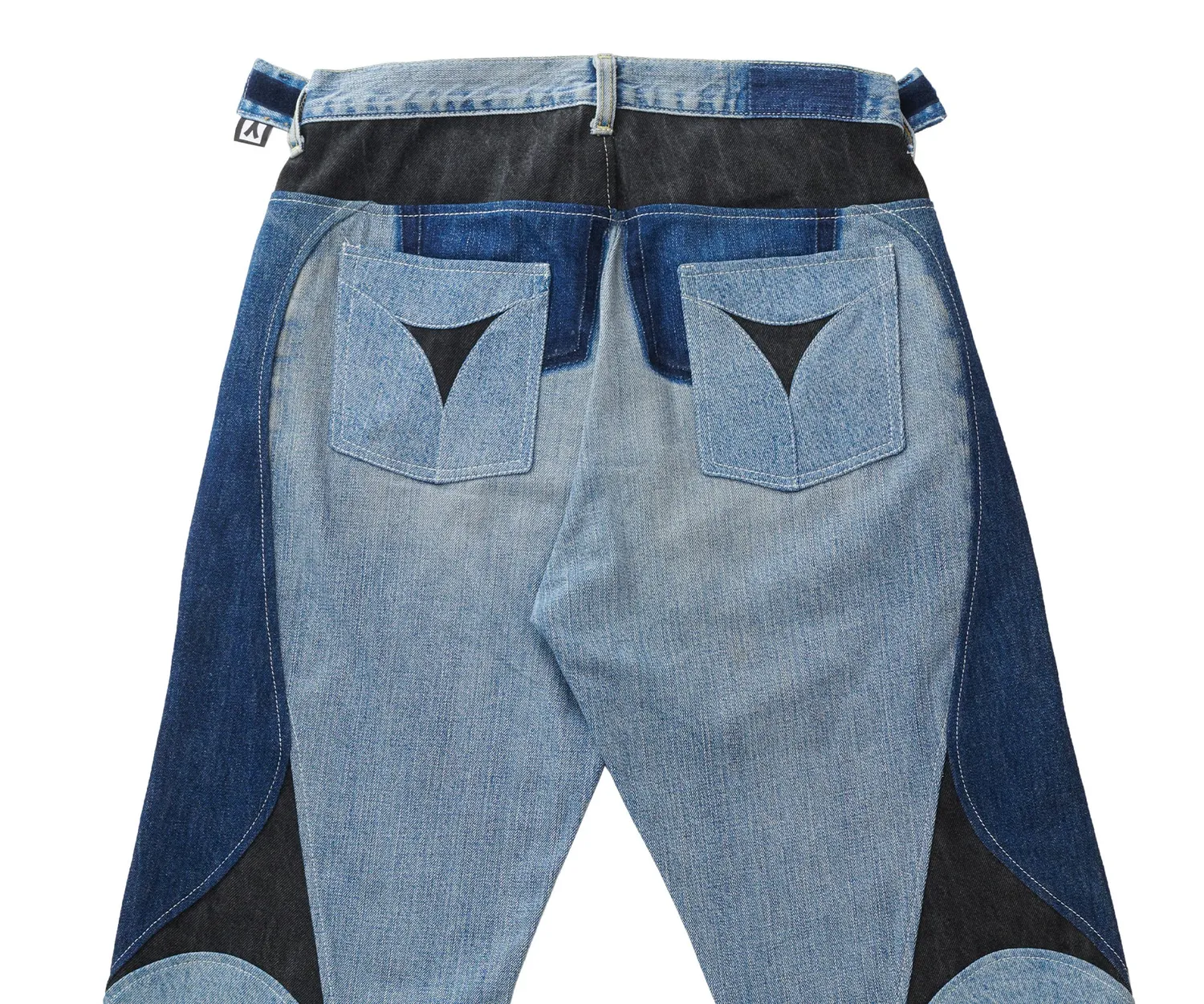 Marcello Pipitone Milano 1 jeans baggy nero blu riciclato