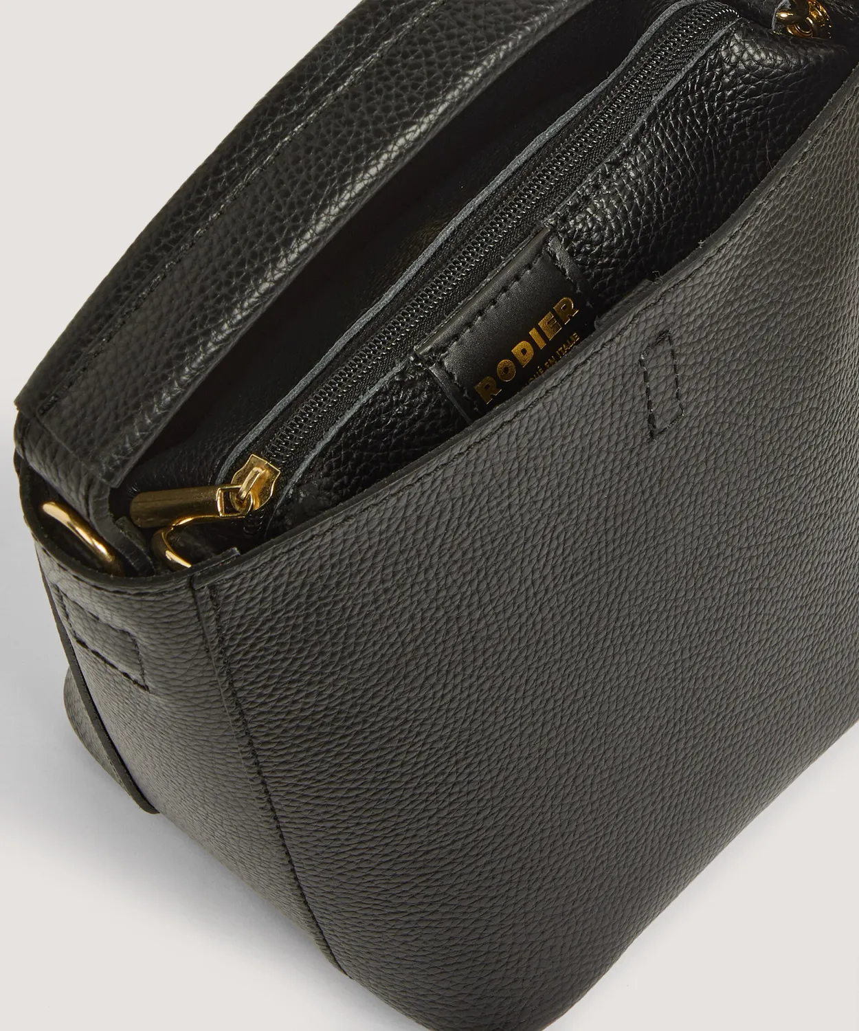 Rodier Valentine borsa secchiello pelle nera