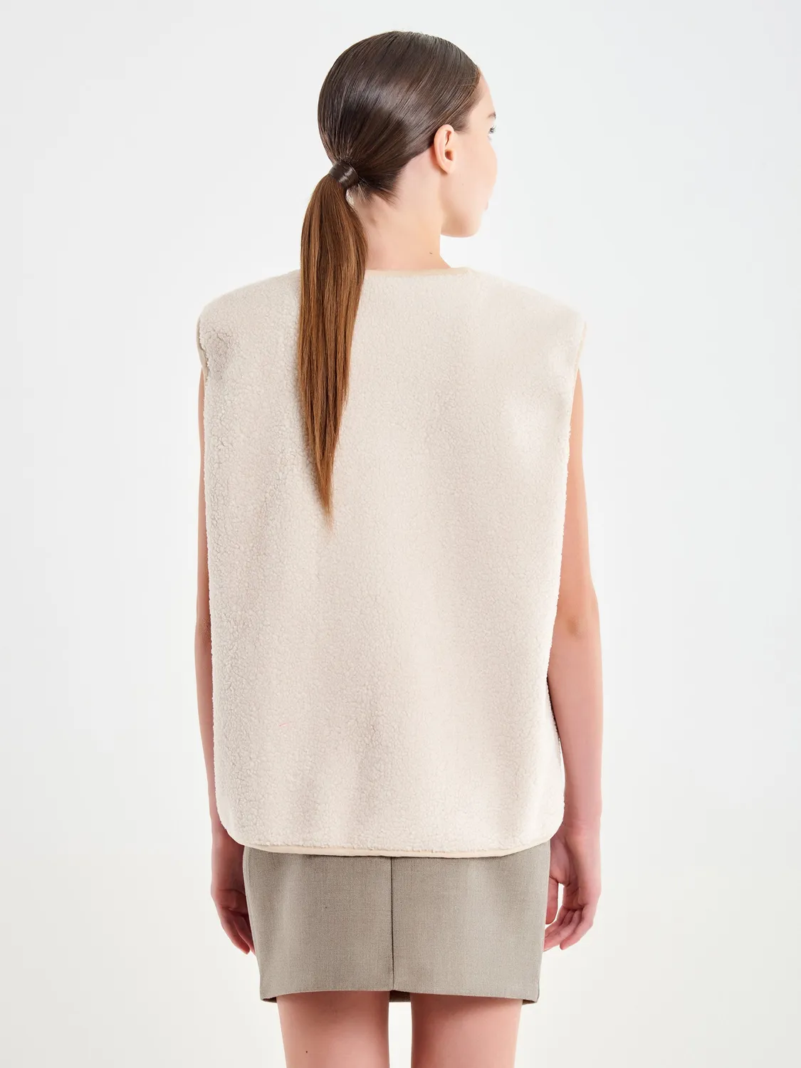 Vicolo Teddy gilet burro taglia unica pile
