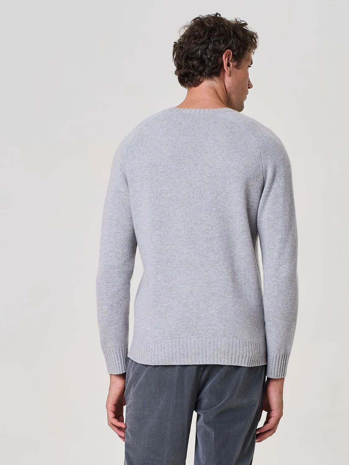 Paul Taylor Maglia Girocollo Puro Cashmere Grigio Chiaro