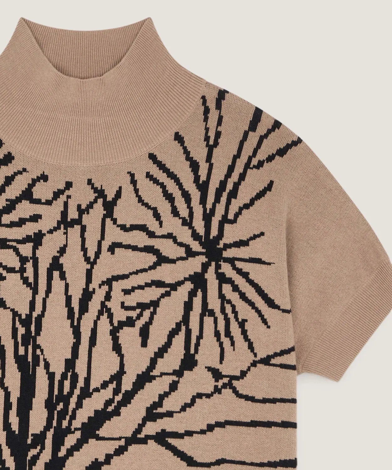 Rodier Maglione Jacquard Collo Alto Moka S-XL