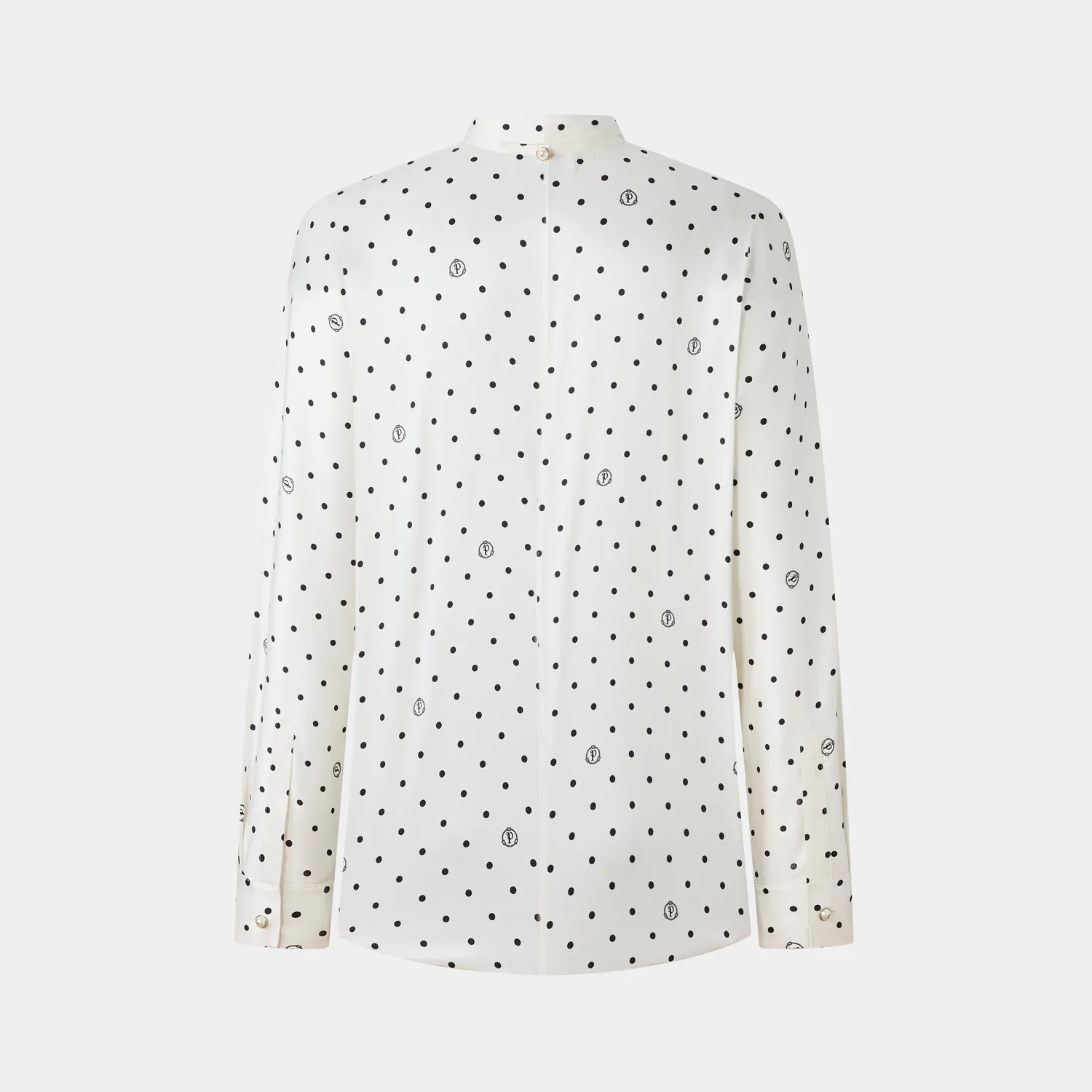 PORTS White Polka Dot camicia pois crema 8