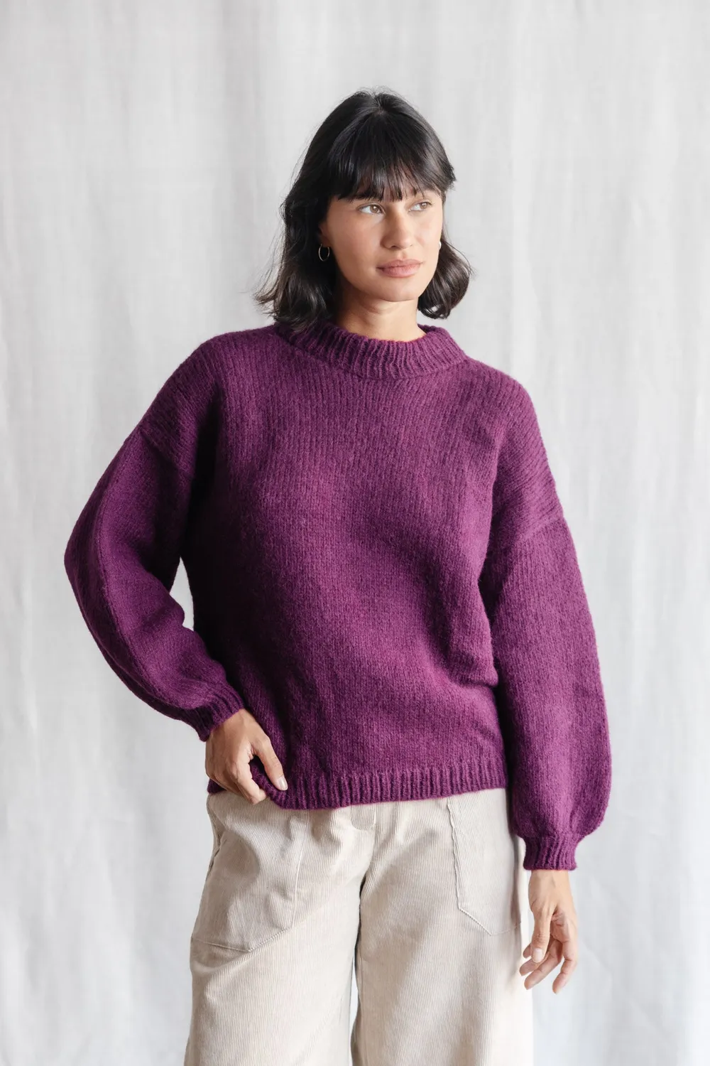Jyoti Lupuna maglione baby alpaca berry oversize