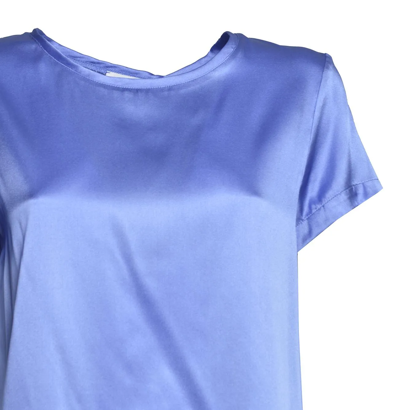 Solotre M1AB0173ABU83S t-shirt seta azzurro