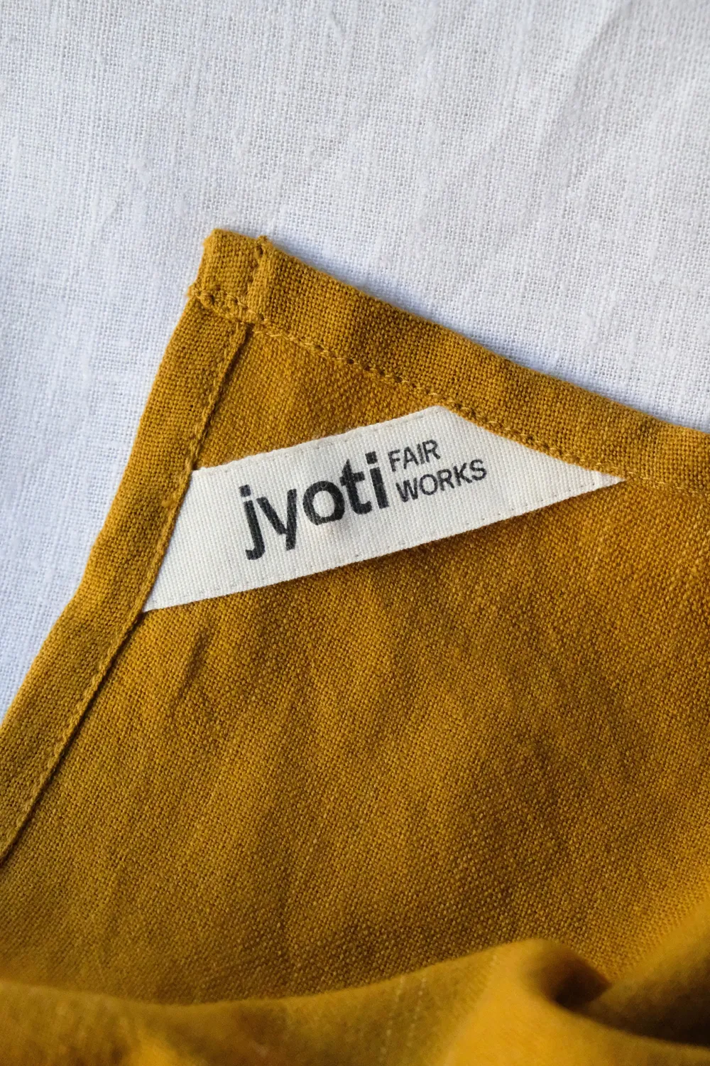 Jyoti Dupatti bandana foulard cotone giallo senape